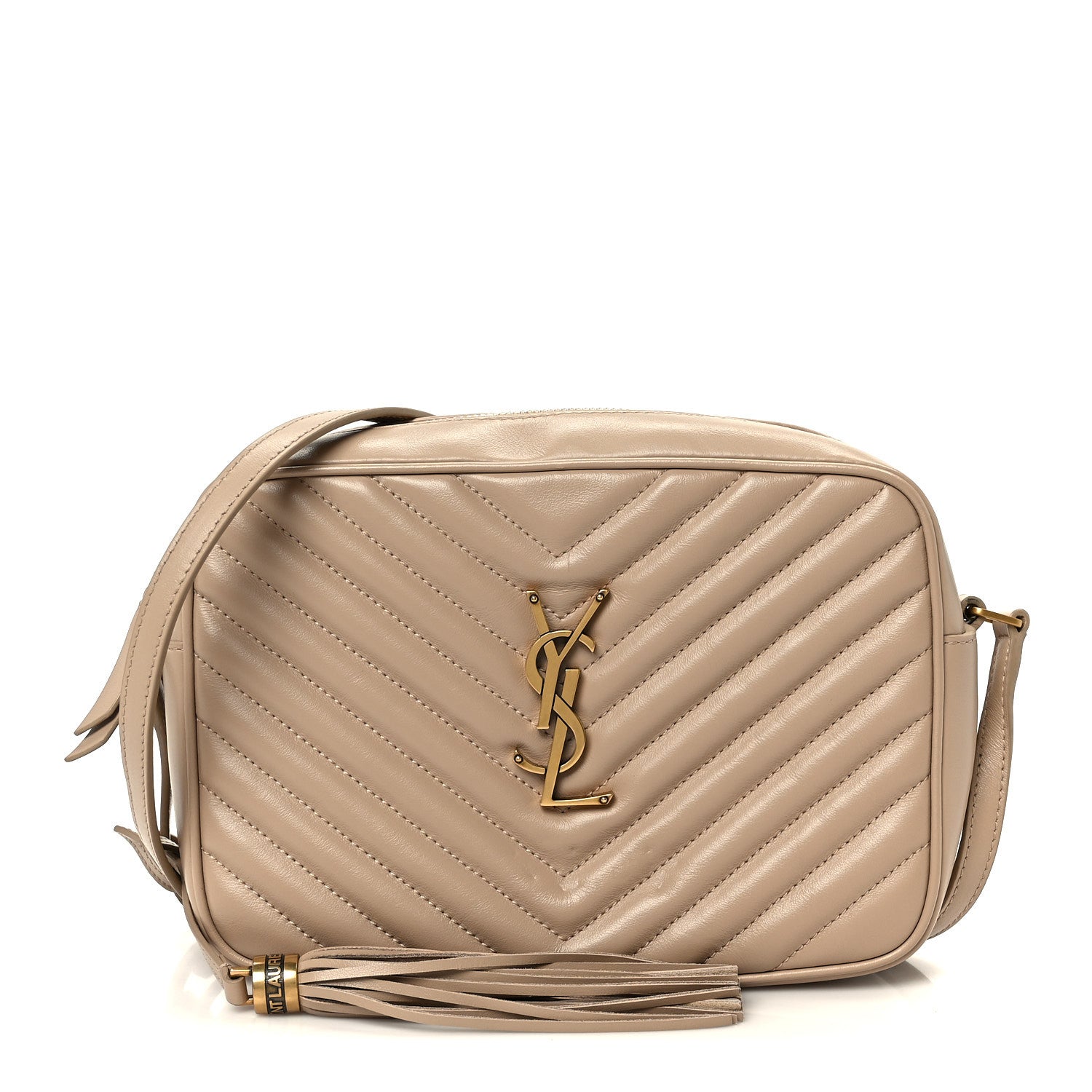 Saint Laurent Calfskin Matelasse Monogram Lou Camera Bag Nude Powder 1 of 11