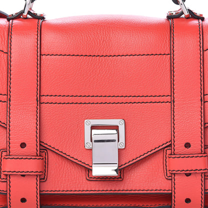 Proenza Schouler Grainy Calfskin Tiny PS1 Satchel Geranium 12 of 13