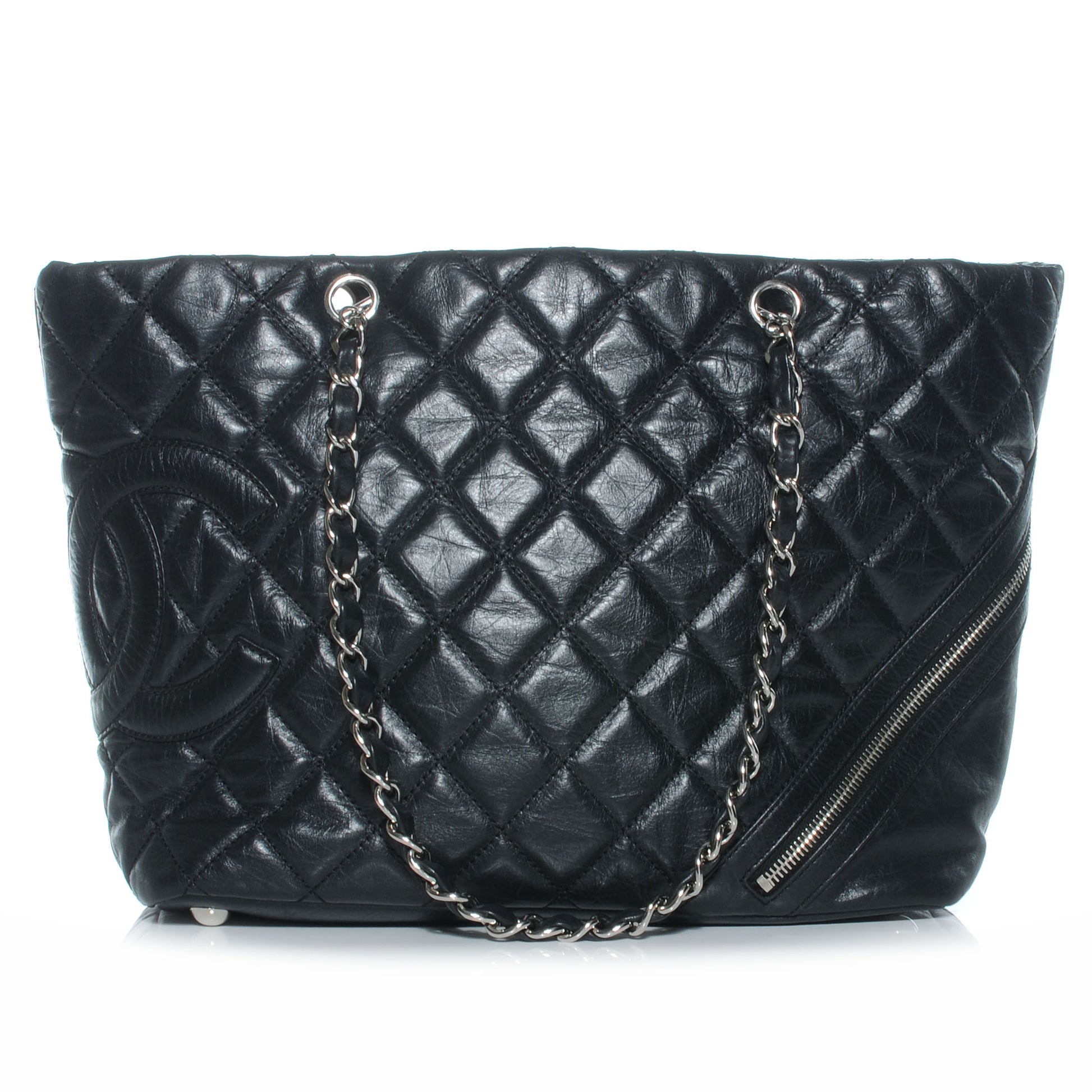 Chanel Leather Quilted Cotton Club Tote Black 1 of 7