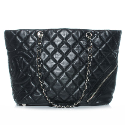 Chanel Leather Quilted Cotton Club Tote Black 1 of 7