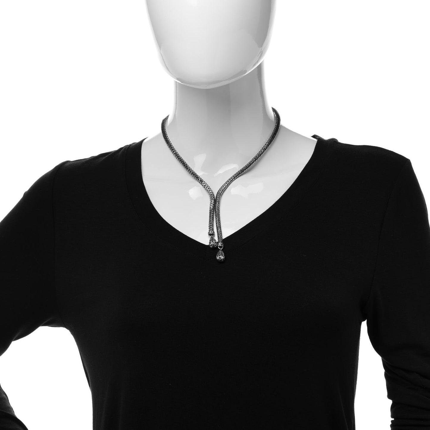 Sterling Silver Classic Chain Long Drop Necklace