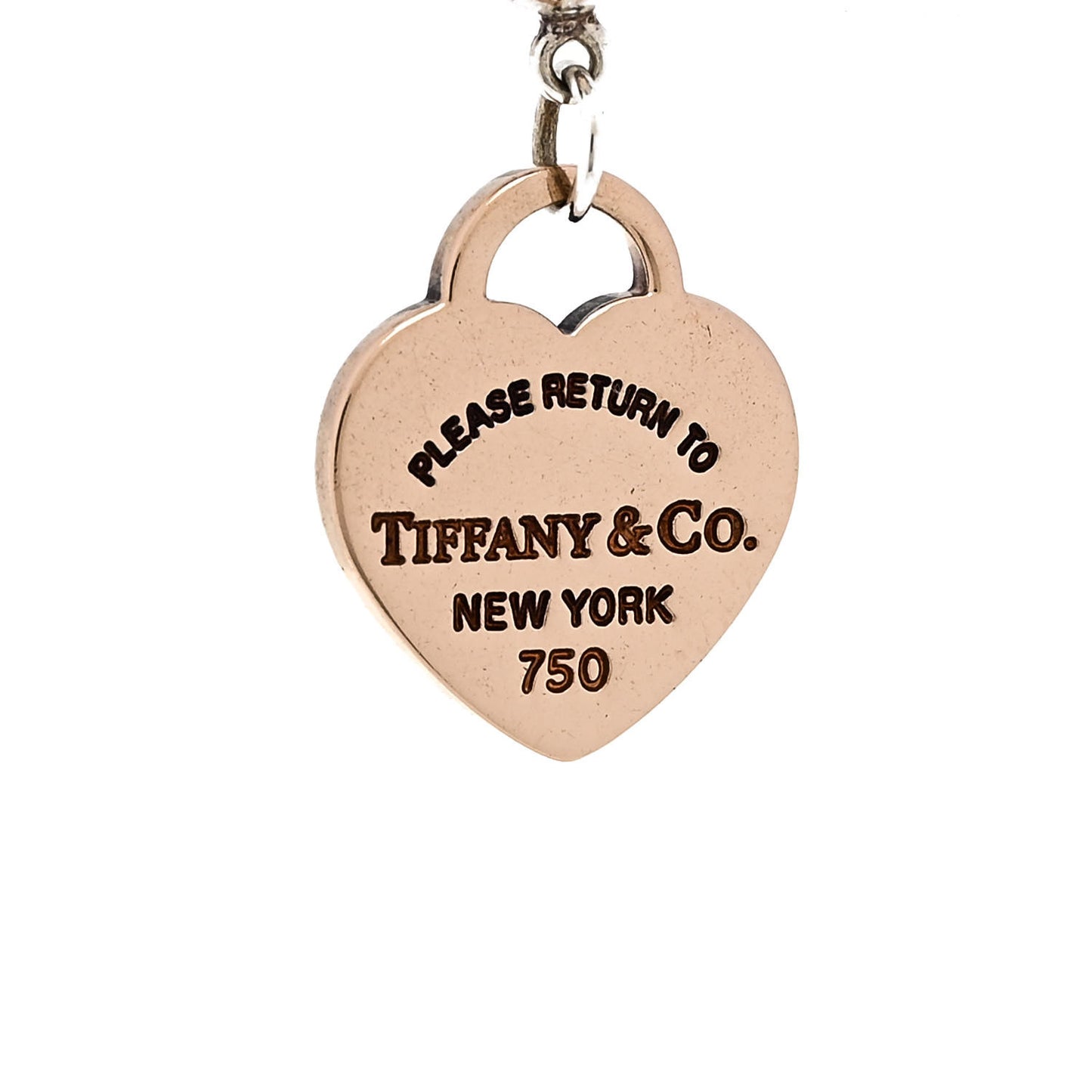 Sterling Silver 18K Rose Gold Return to Tiffany Heart Bead Bracelet