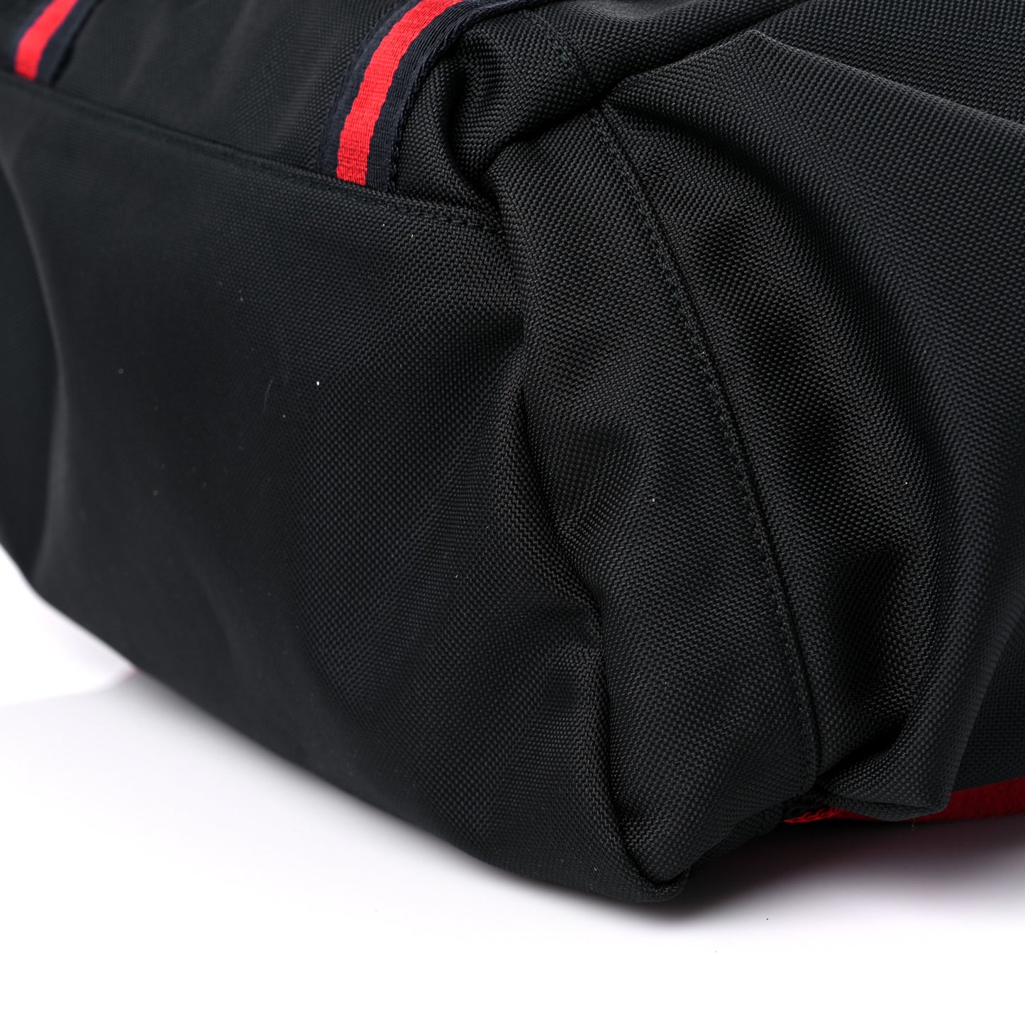 Techno Canvas Web Double Buckle Backpack Black