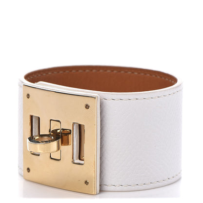 Hermes Epsom Kelly Dog Bracelet White 1 of 4