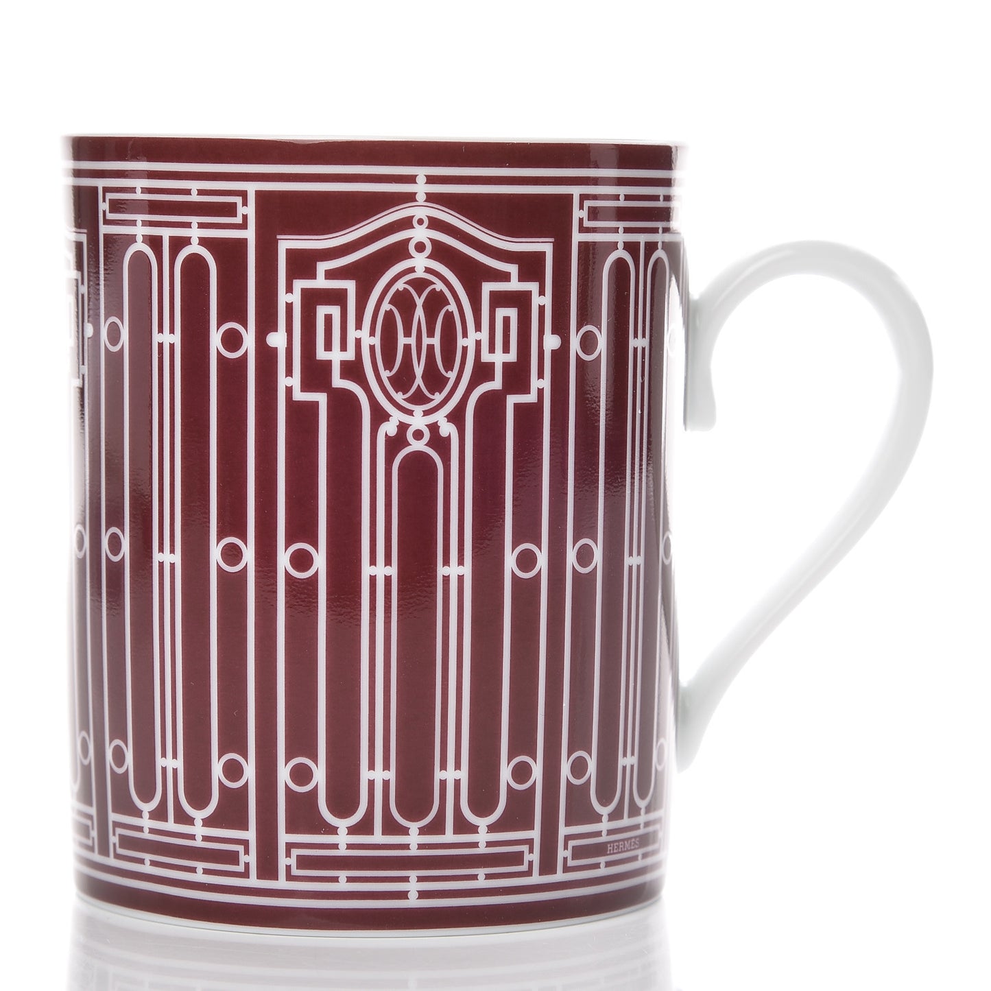 Porcelain H Deco Mug Rouge