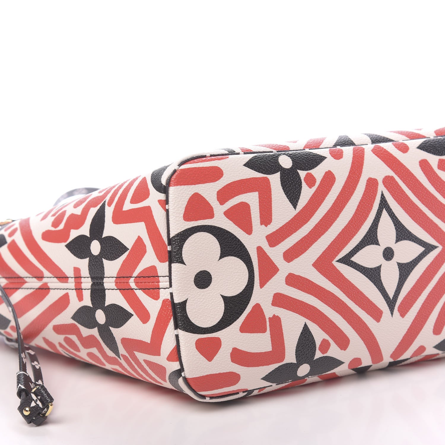 Louis Vuitton Monogram Giant Crafty Neverfull MM Creme Rouge Black 8 of 10