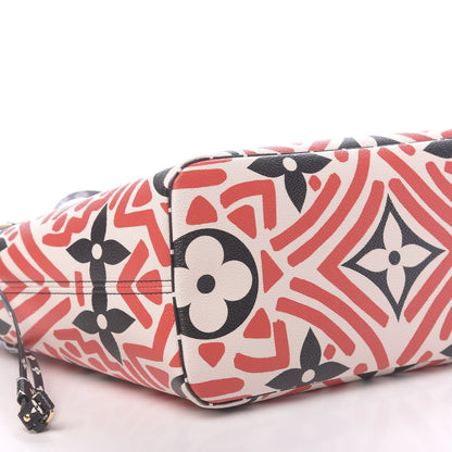 Louis Vuitton Monogram Giant Crafty Neverfull MM Creme Rouge Black 8 of 10