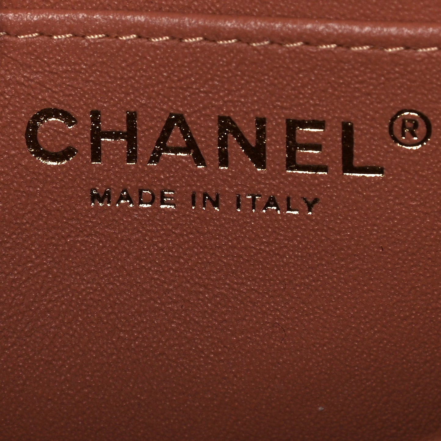 Lambskin Quilted Mini Square Flap Brown