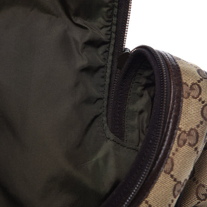 Gucci Monogram Natural Pigskin Large Diaper Bag Beige Ebony Cocoa Dark Chocolate 10 of 11