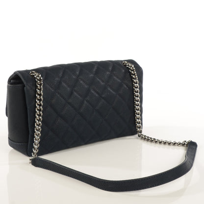 Chanel Iridescent Caviar Quilted Medium Lady Pearly Flap Navy Blue 3 of 8