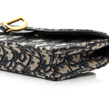 Christian Dior Oblique Saddle Belt Bag Blue 9 of 9