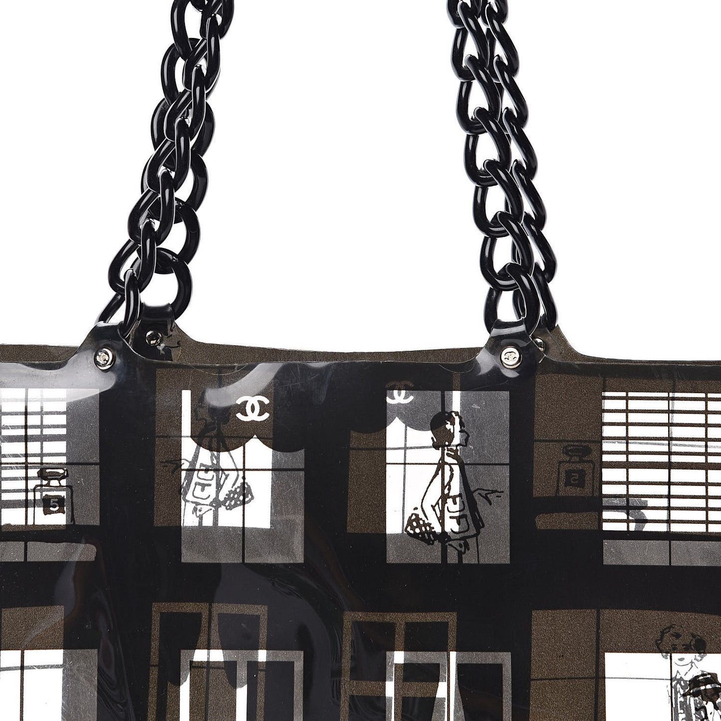 Vinyl Coco Window Tote Black