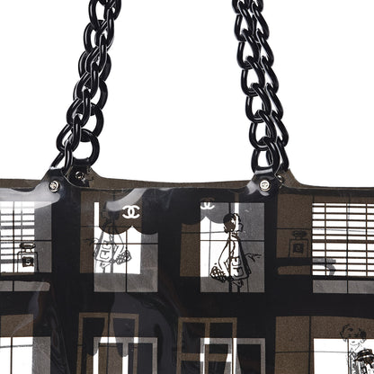 Chanel Vinyl Coco Window Tote Black 12 of 13