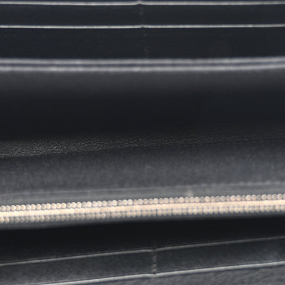 Fendi Snakeskin Metal Monster Eyes Zip Around Wallet Navy 5 of 12