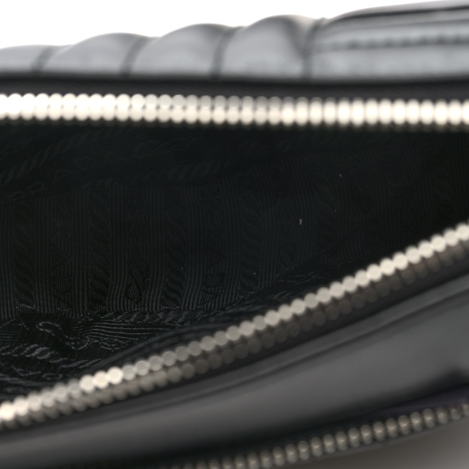 Prada Soft Calfskin Impunture Diagramme Belt Bag Black 5 of 10