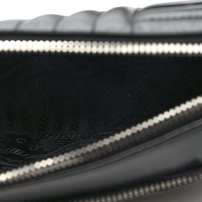 Prada Soft Calfskin Impunture Diagramme Belt Bag Black 5 of 10