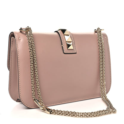Valentino Garavani Vitello Medium Glam Lock Rockstud Flap Poudre 3 of 9