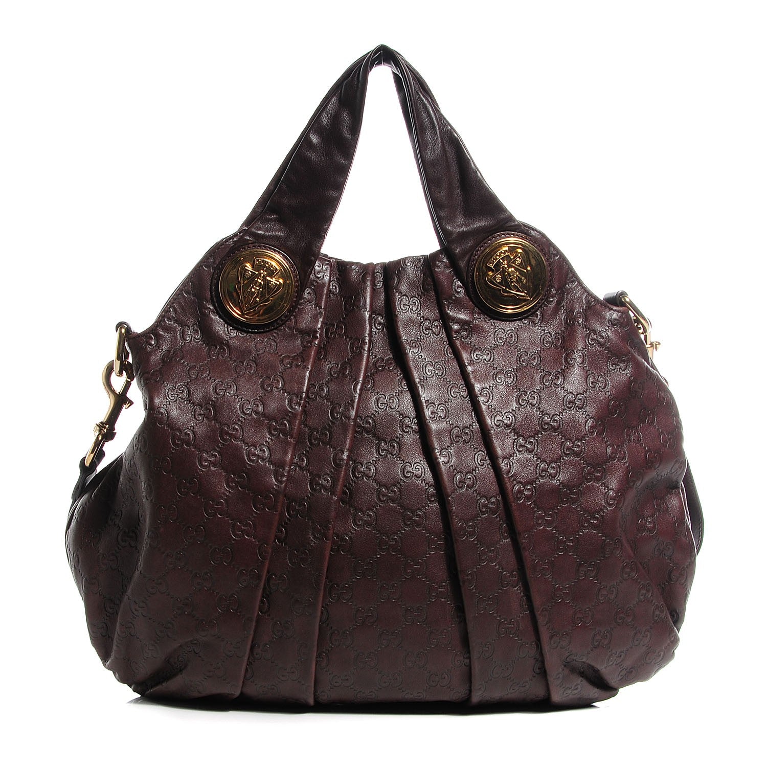 Gucci Guccissima Large Hysteria Top Handle Bag Chocolate 1 of 7