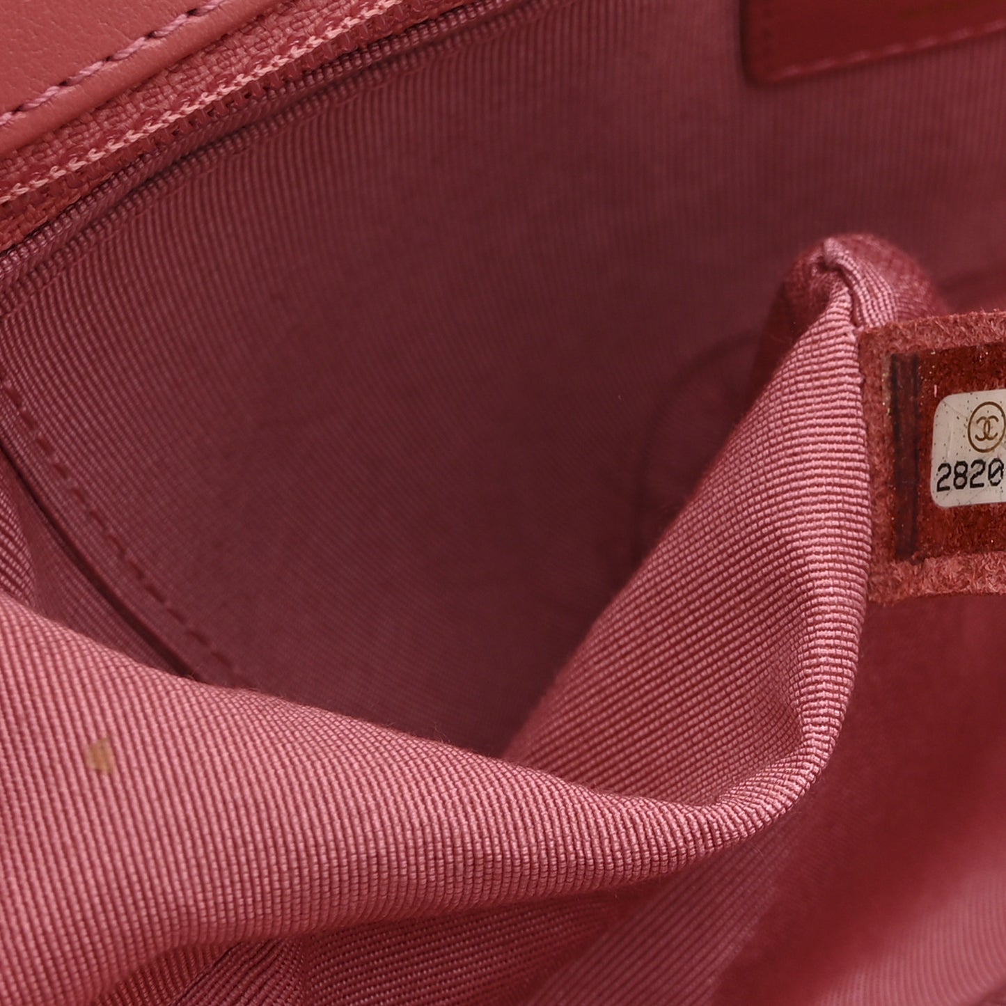 Calfskin Chevron Quilted Small Statement Flap Pink