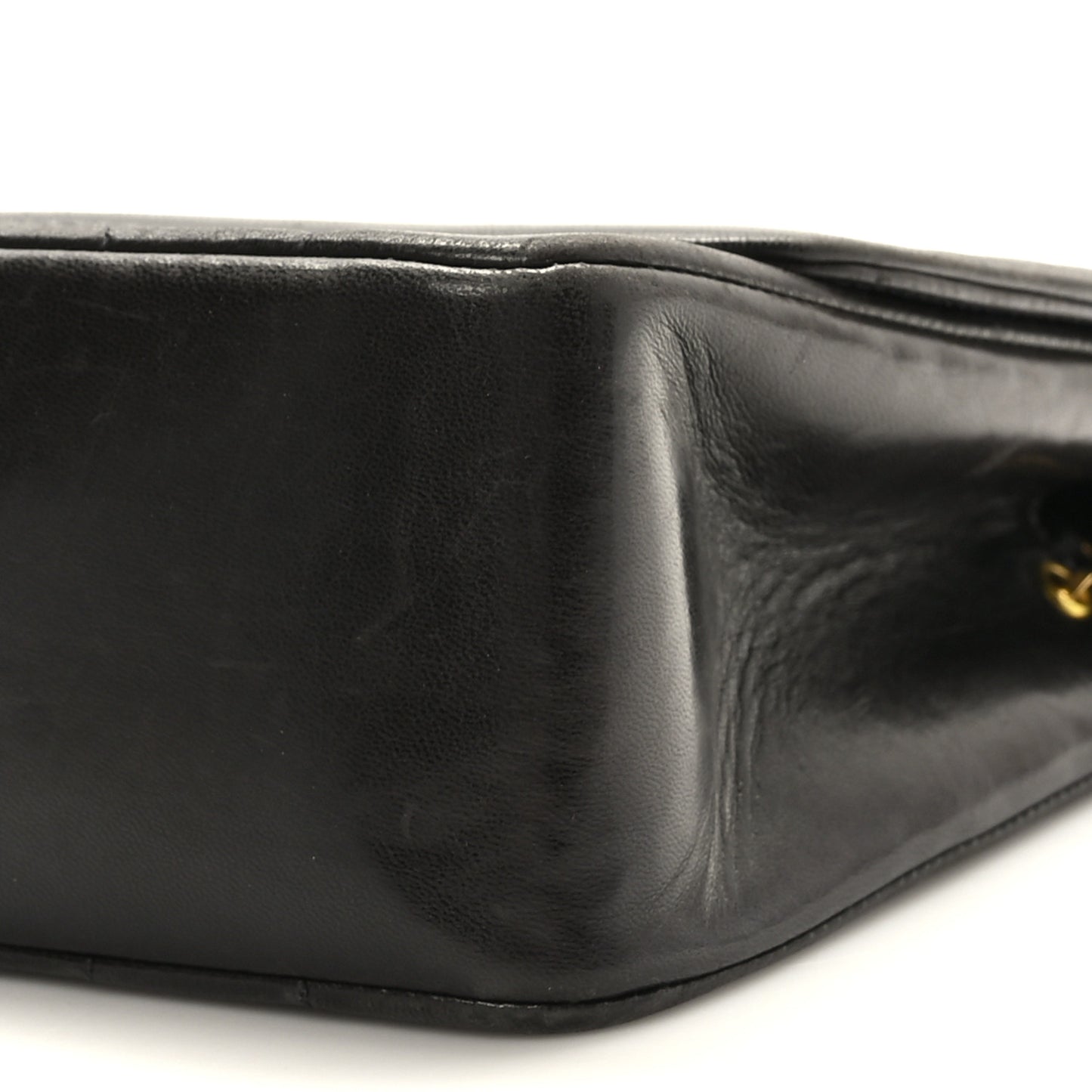 Lambskin Quilted Medium Single Flap Black