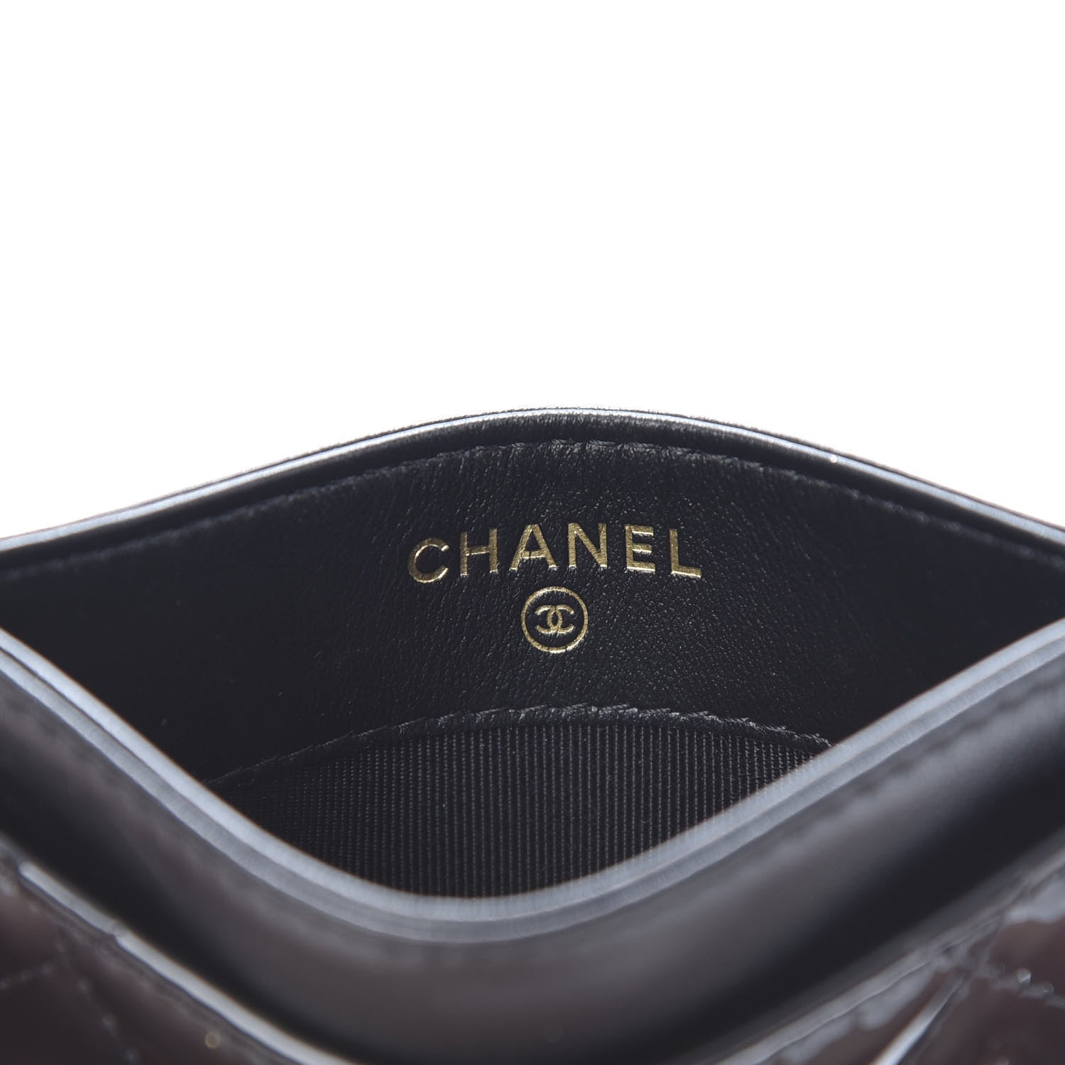 Chanel Patent Calfskin Quilted Card Holder Black 6 of 9