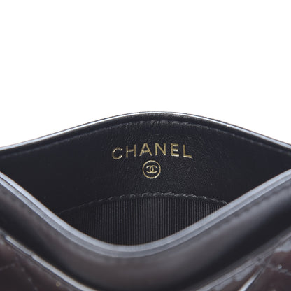 Chanel Patent Calfskin Quilted Card Holder Black 6 of 9