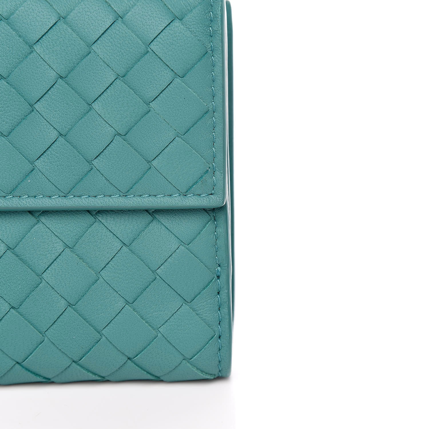 Bottega Veneta Nappa Intrecciato French Flap Wallet Lagoon 8 of 9