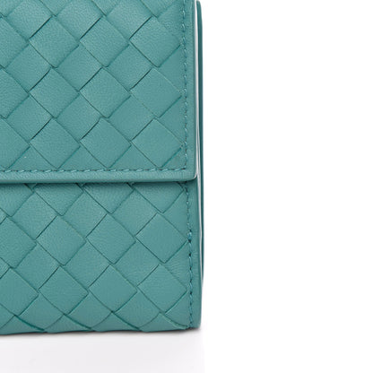 Bottega Veneta Nappa Intrecciato French Flap Wallet Lagoon 8 of 9