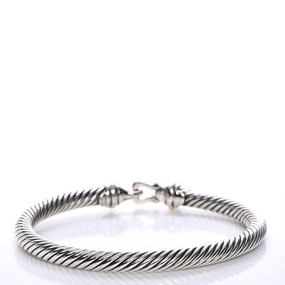 David Yurman Sterling Silver 18K Yellow Gold 5mm Cable Classic Buckle Bracelet 3 of 5