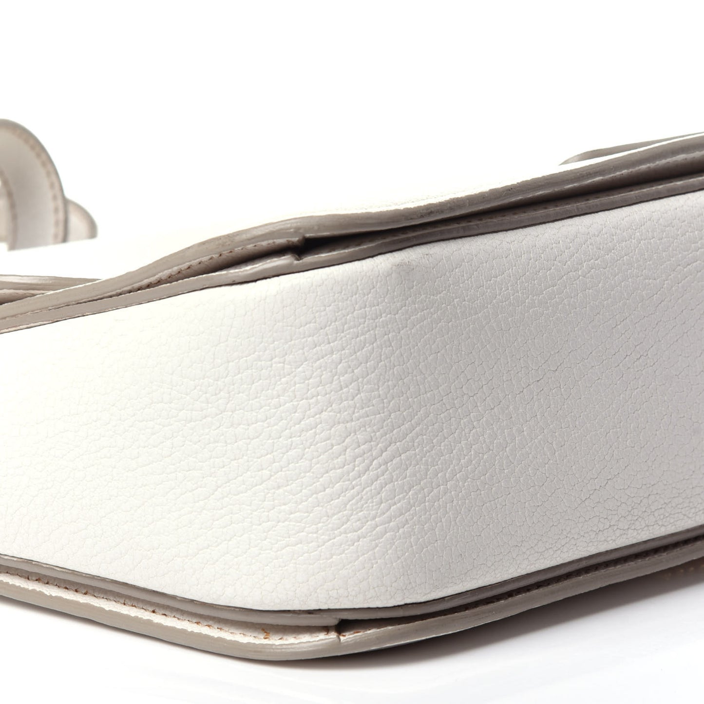 Goatskin Madras Shoulder Bag White