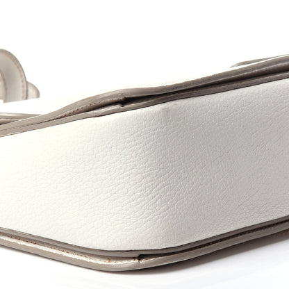 Miu Miu Goatskin Madras Shoulder Bag White 8 of 13