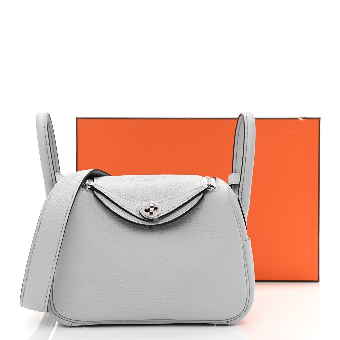 Taurillon Clemence Mini Lindy 20 Bleu Pale