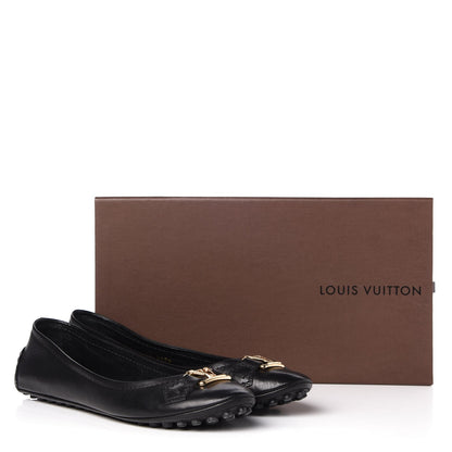 Louis Vuitton Calfskin Oxford Ballerina Flats 38 Black 10 of 10