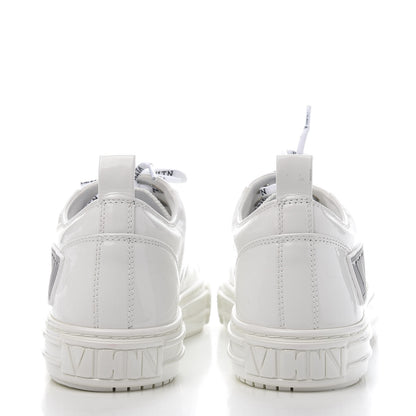 Valentino Garavani Patent Calfskin Womens Giggies Low Top Sneakers 40 White 4 of 10