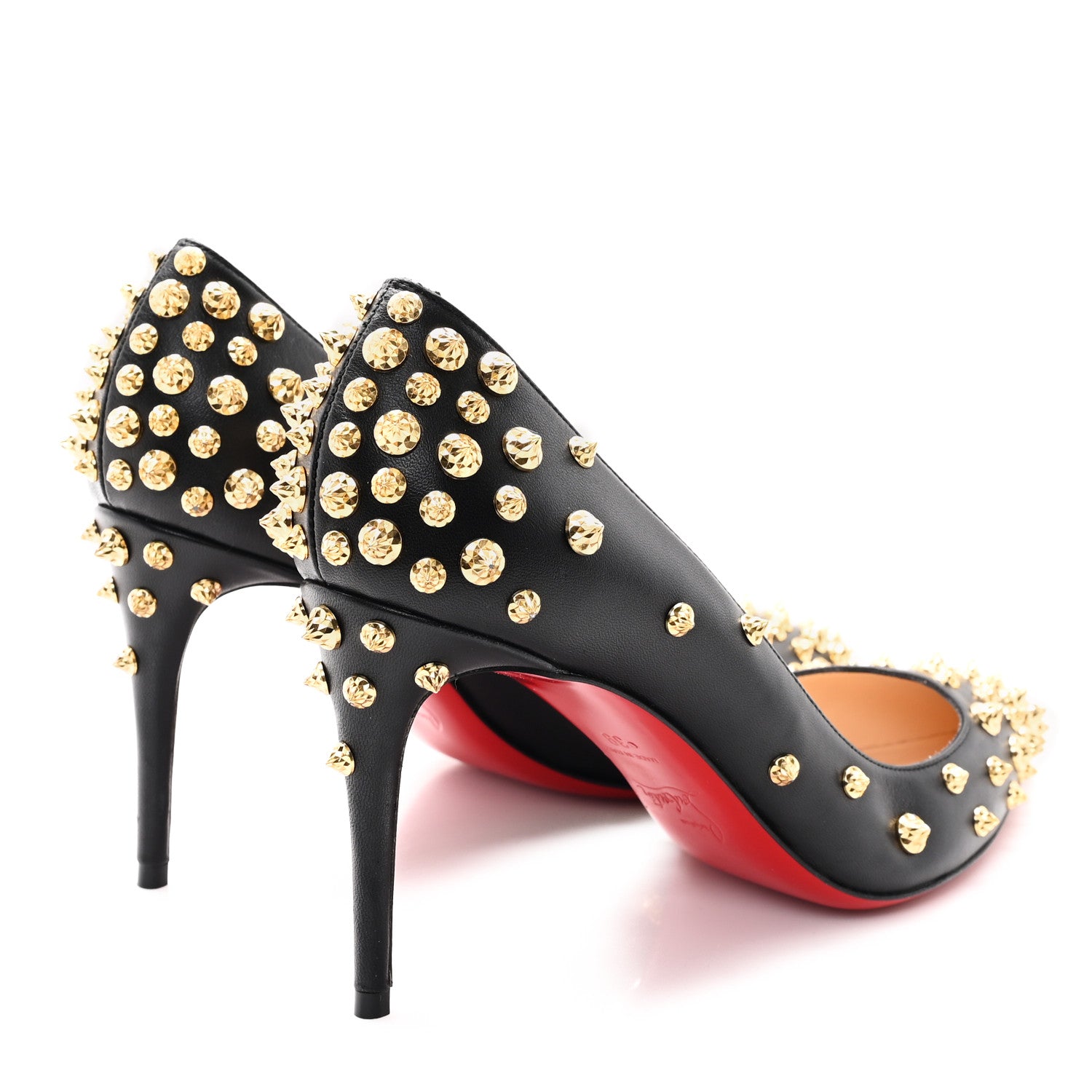 Christian Louboutin Shiny Nappa Studded Aimantaclou 100 Pumps 39