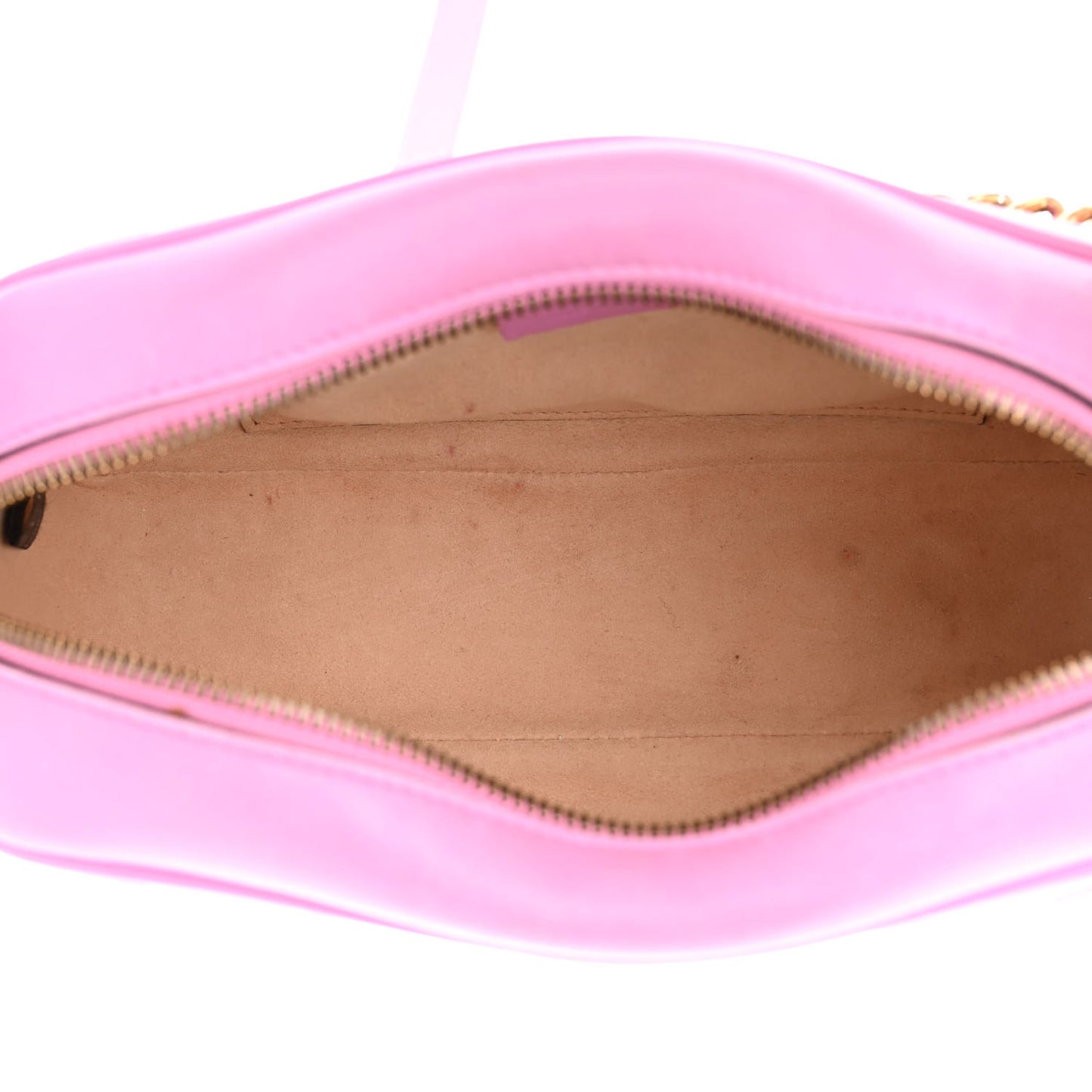 Calfskin Matelasse Small GG Marmont Chain Shoulder Bag Candy Mousse