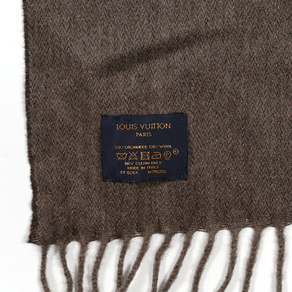 Louis Vuitton Cashmere Wool Monogram Gradient Scarf Hazelnut 3 of 3
