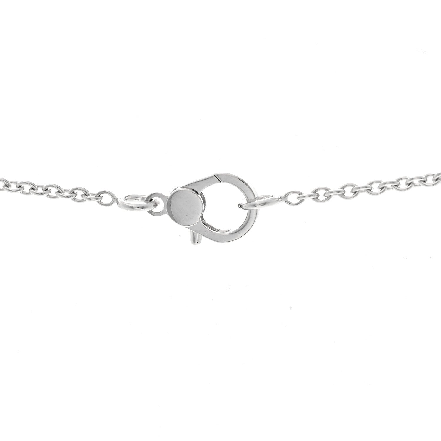 Hermes 18K White Gold Diamond Finesse Pendant Necklace 4 of 6