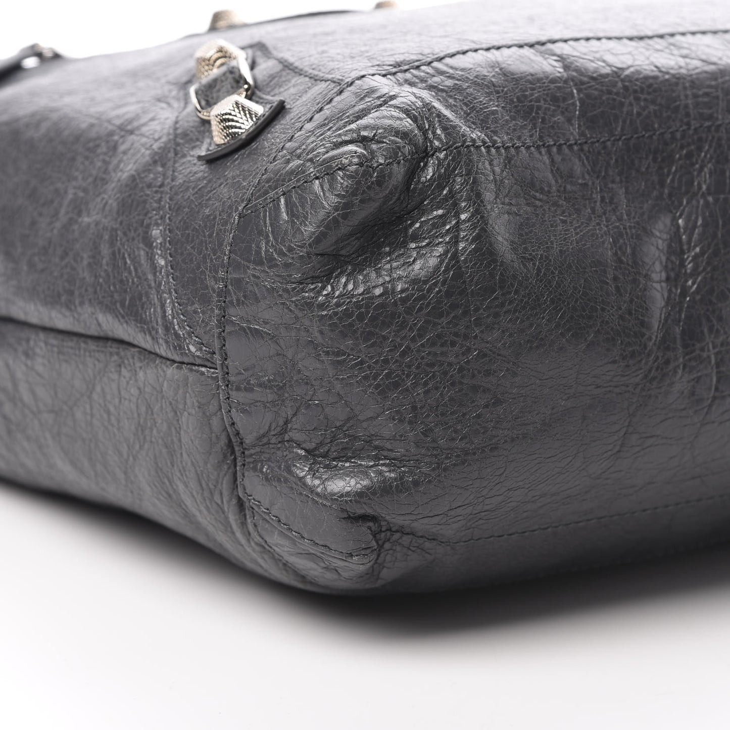 Agneau Giant 21 Silver Hardware Day Hobo Gris Tarmac