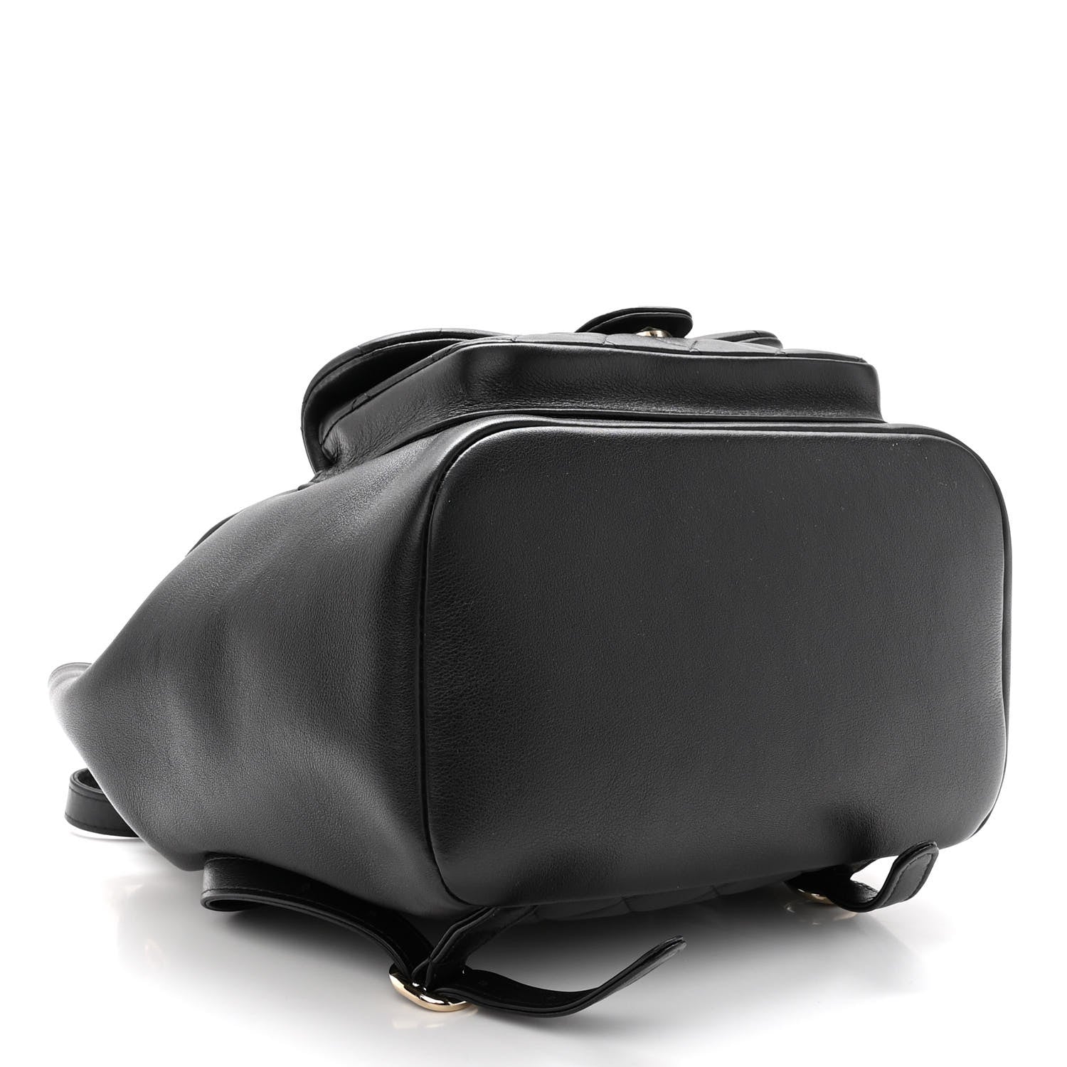 Chanel Lambskin Quilted Large Duma Drawstring Backpack Black 4 of 10