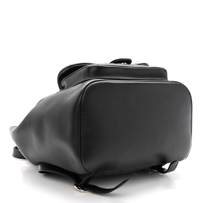 Chanel Lambskin Quilted Large Duma Drawstring Backpack Black 4 of 10