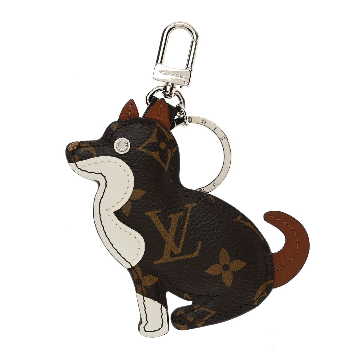 Monogram Dog Bag Charm Key Holder