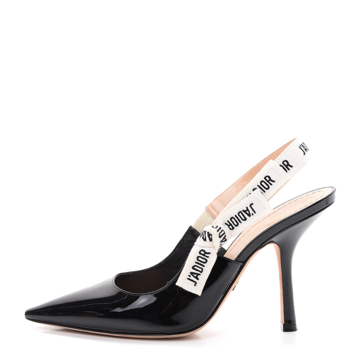 Christian Dior Patent Ribbon J'Adior Slingback 100mm Pumps 39 Black 1 of 11