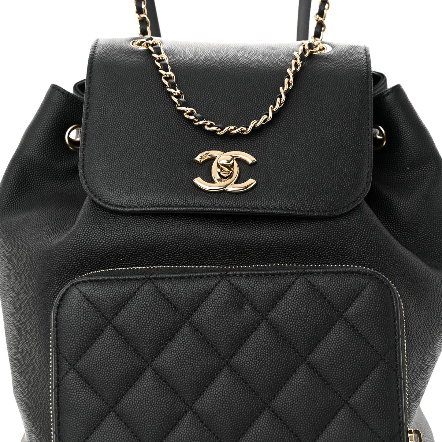 Caviar Quilted Business Affinity Backpack Black