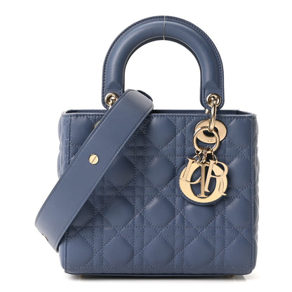 Christian Dior Lambskin Cannage Small My ABCDior Lady Dior Blue 1 of 11