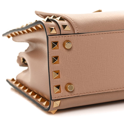 Valentino Garavani Vitello Small Rockstud Alcove Top-Handle Bag Rose Cannelle 6 of 7
