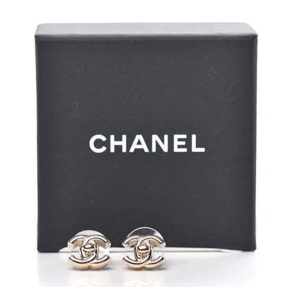 Chanel Metal CC Turnlock Earrings Gold 5 of 5