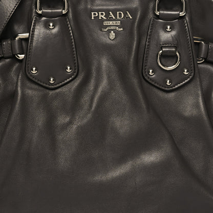 Prada Soft Calf Shoulder Bag Dark Grey 7 of 12