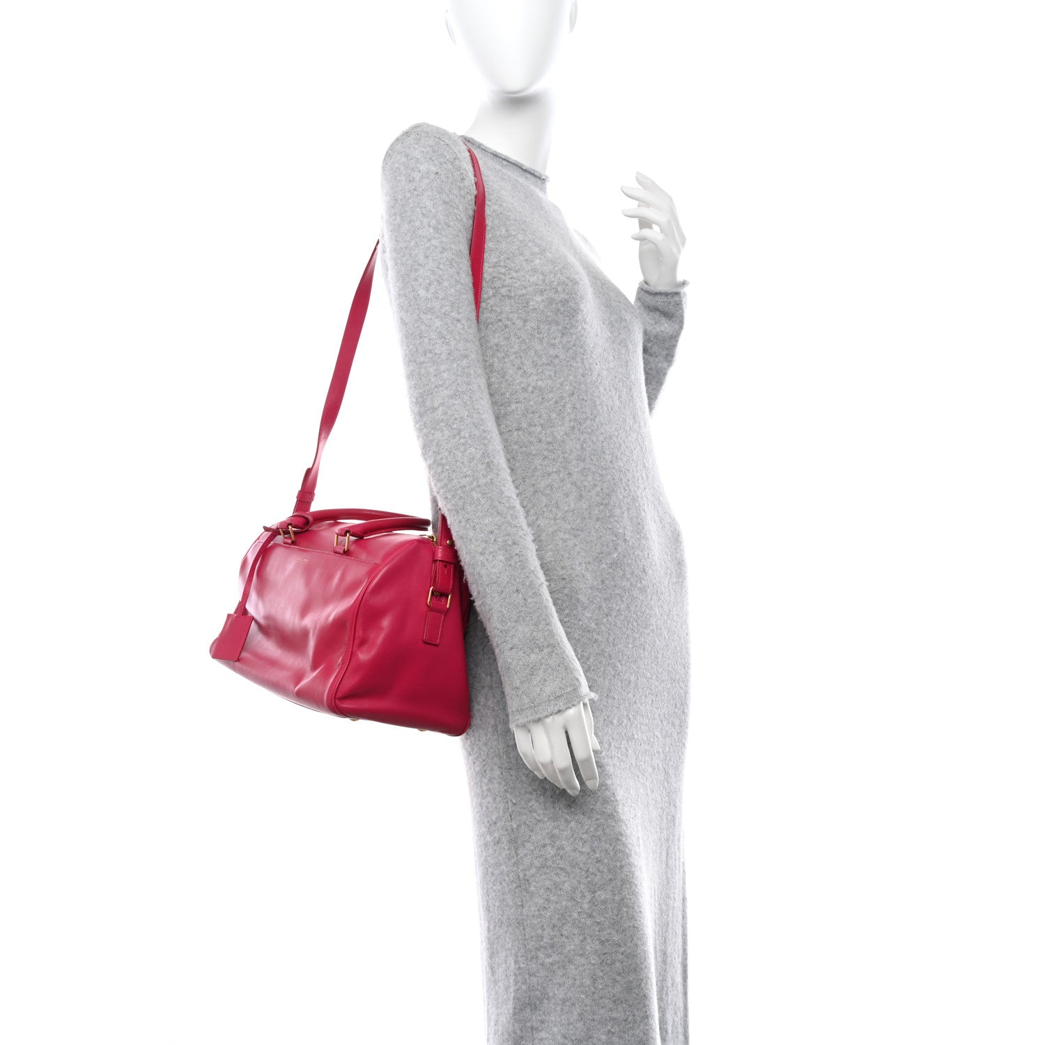 Saint Laurent SAINT LAURENT Calfskin Classic Duffle 6 Fuchsia 2 of 9