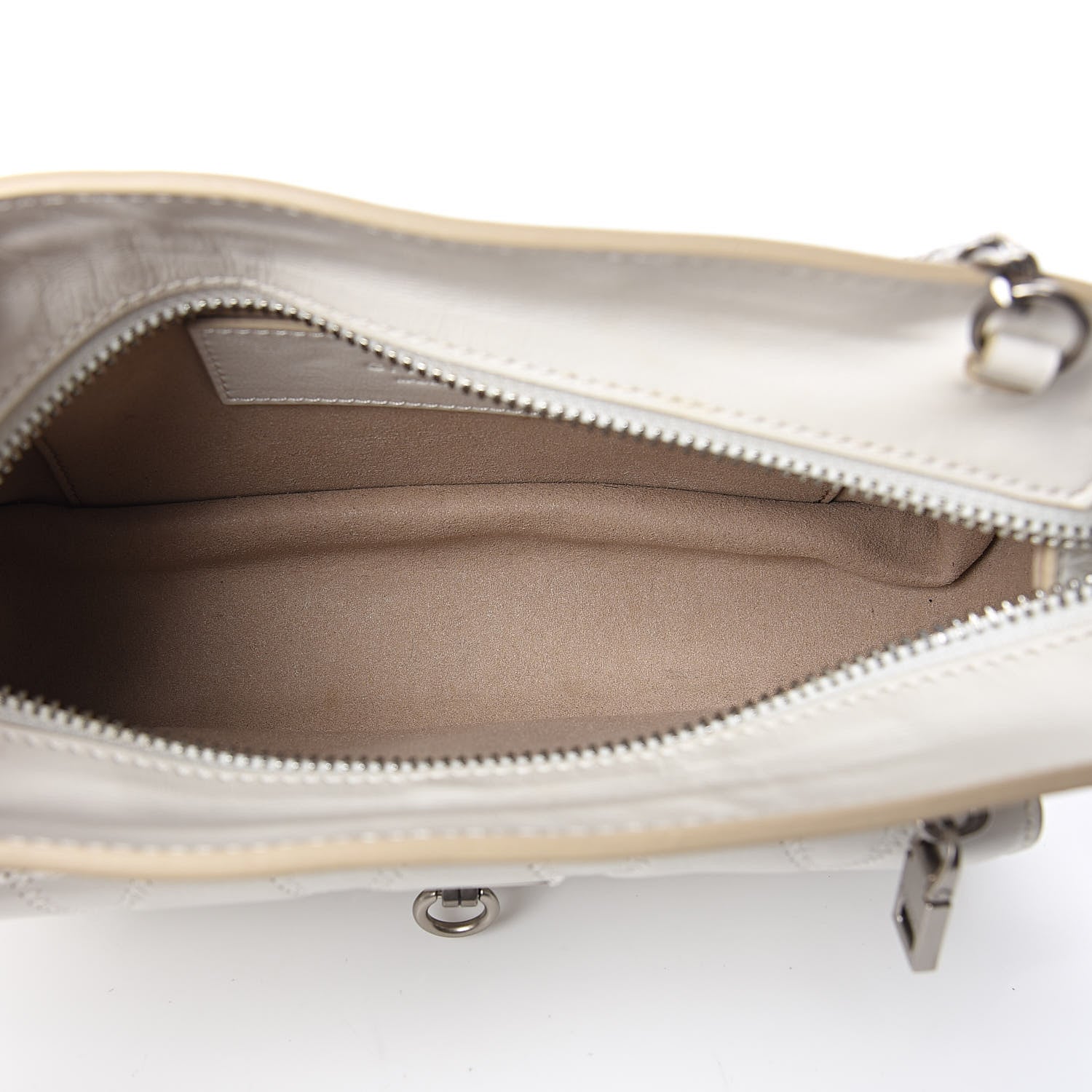 Givenchy Goatskin Diamond Quilted Pocket Crossbody White 5 of 10